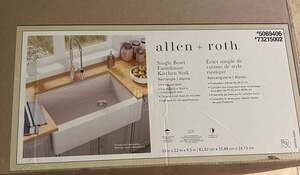 allen + roth Alpina 33-in x 22-in Single Bowl Farmhouse Kitchen Sink